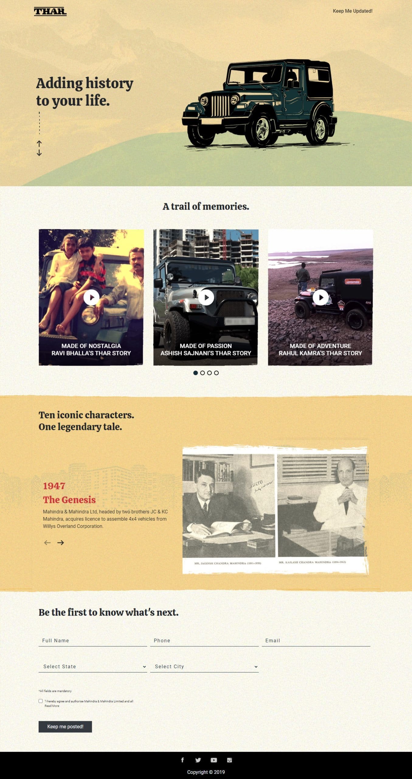 Flying Cursor Mahindra Thar Heritage Bootstrap Laptop