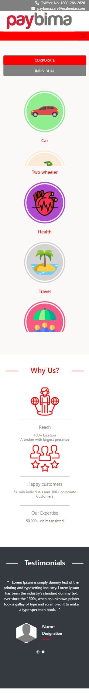 Interview Test Bootstrap Mobile