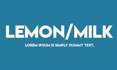 Lemon Milk Font