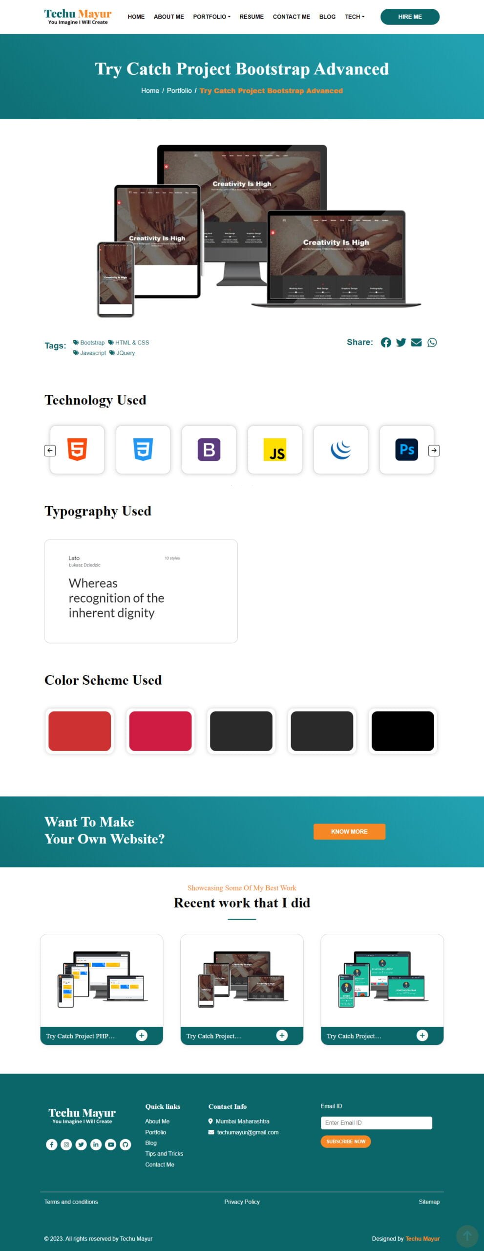 Try Catch Project Bootstrap Advanced