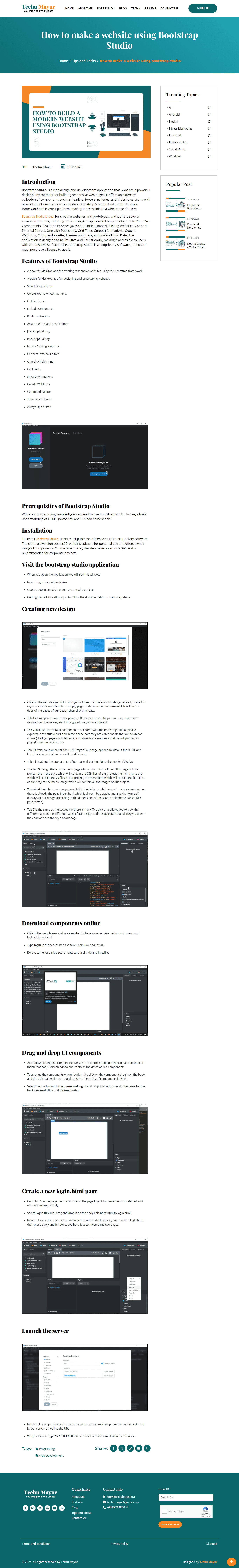How to make a website using Bootstrap Studio