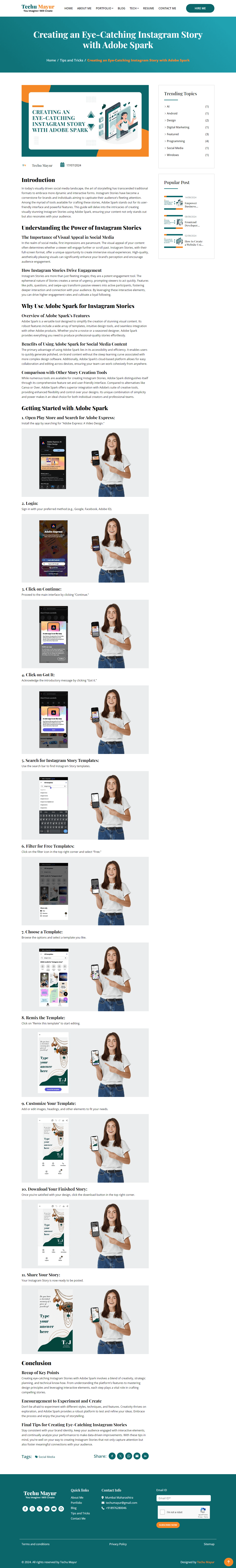 Instagram Stories with Adobe Spark