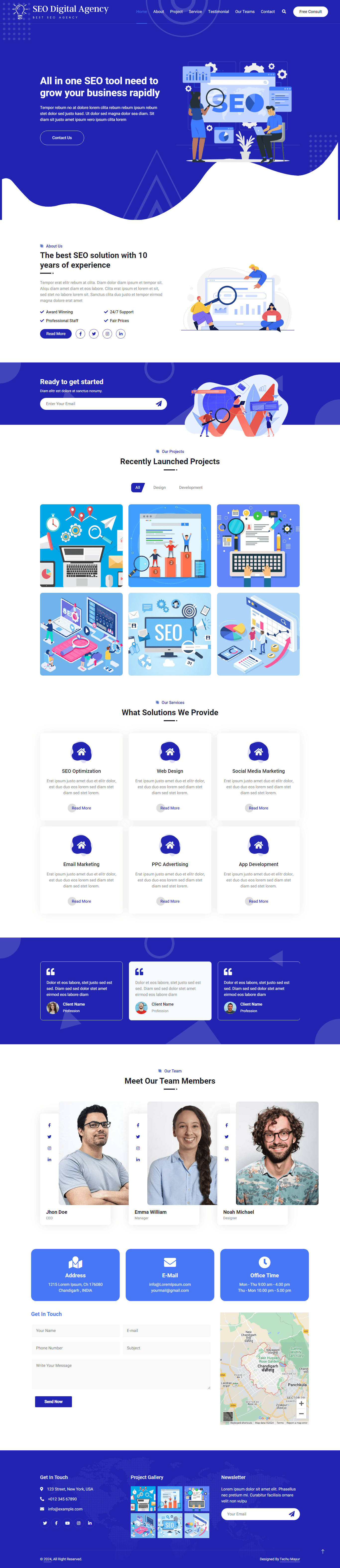 SEO Services Landing Page Laptop