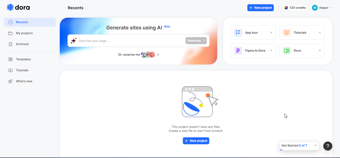 How to Create a Website Using AI Unleash Your Creativity 2 Build a website using Dora AI