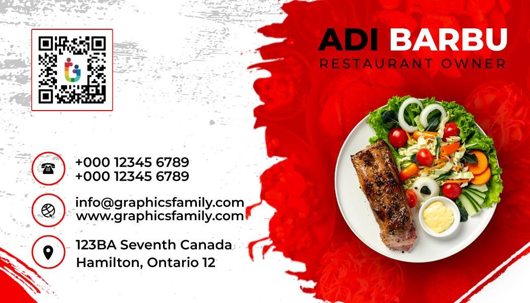Empower Business Brands with GraphicsFamily Designs 5 business branding design graphicsfamily Free Restaurant Promotion Business Card Design