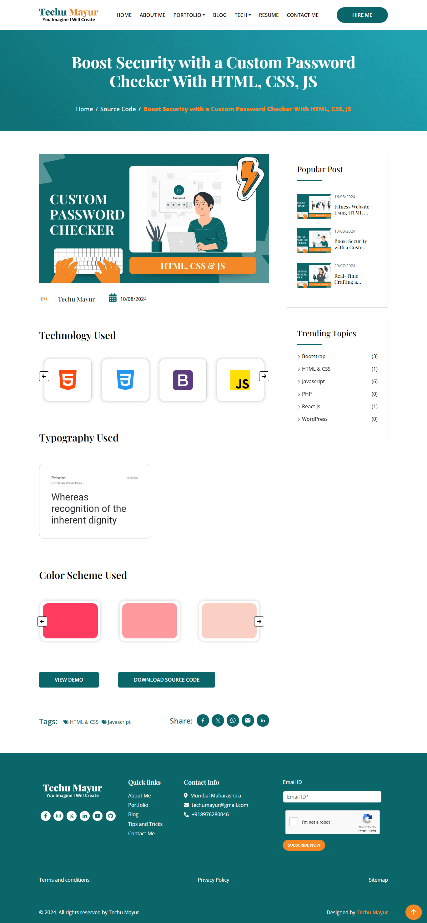 Password Strength Checker Code Snippet