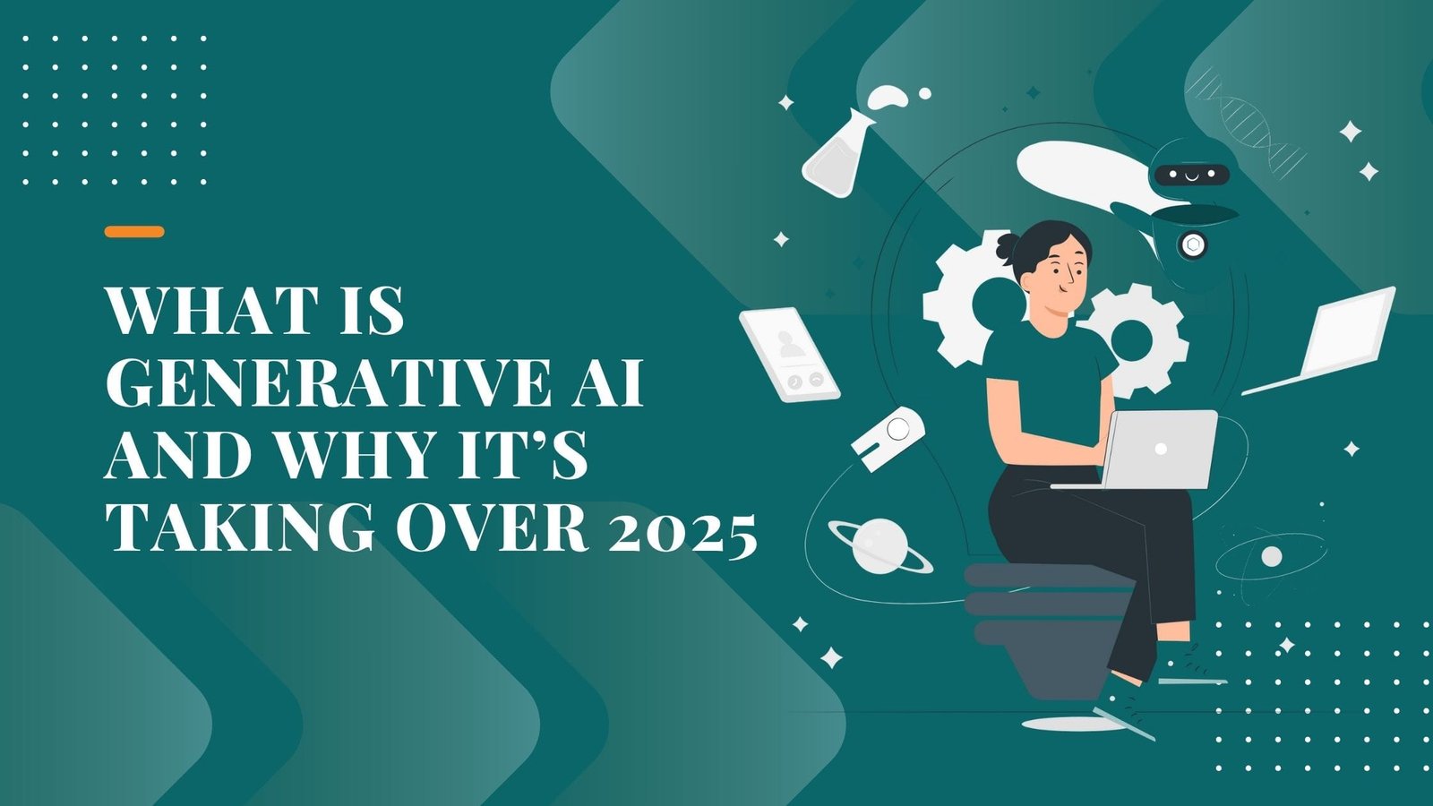 Illustration of generative AI transforming digital content in 2025
